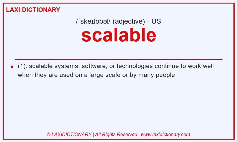 Definition scalable in American English