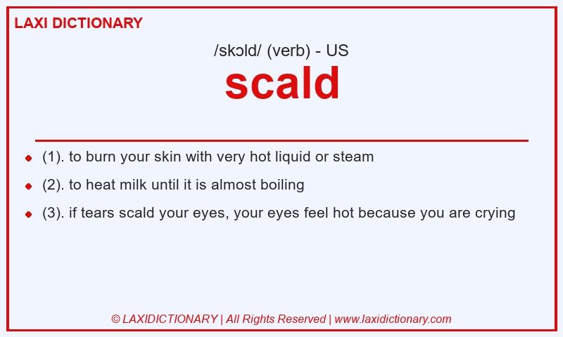 Definition scald in American English