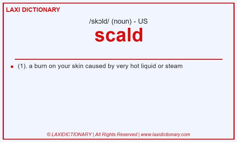 Definition scald in American English