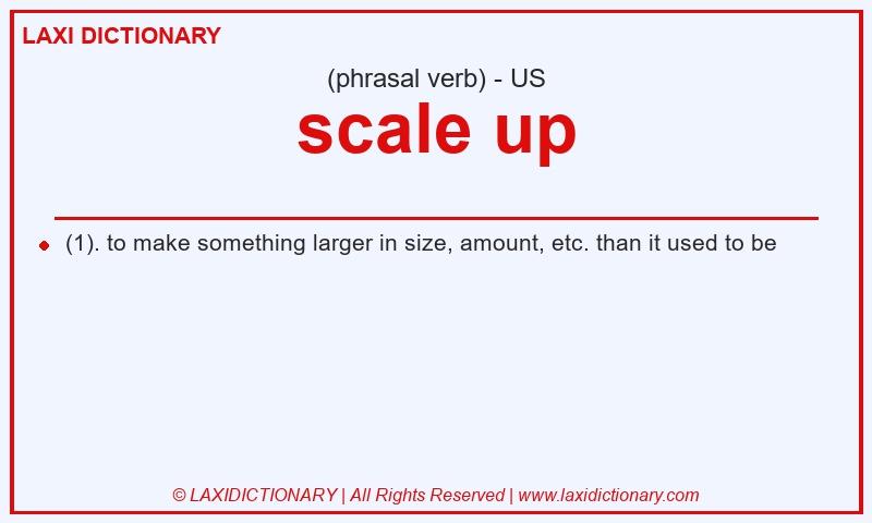 Definition scale up in American English