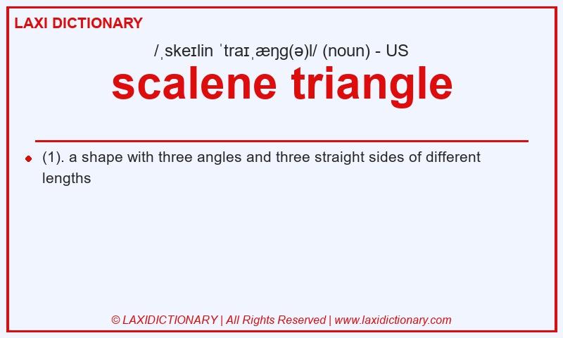 Definition scalene triangle in American English