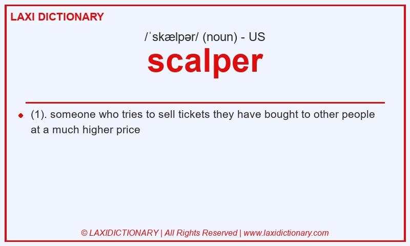 Definition scalper in American English