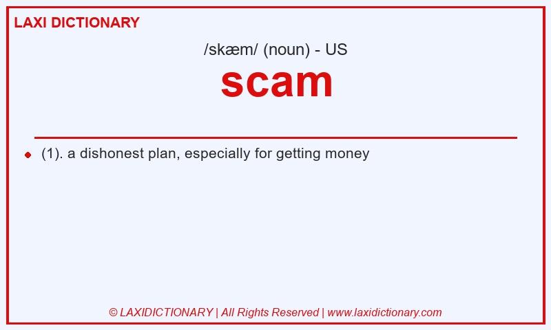 Definition scam in American English