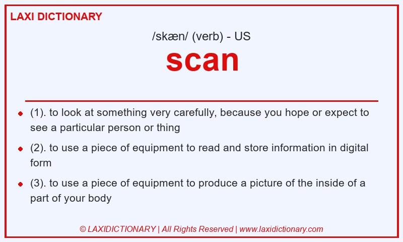Definition scan in American English