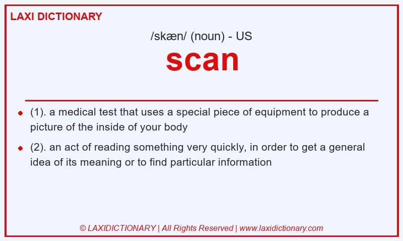 Definition scan in American English