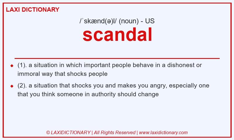Definition scandal in American English