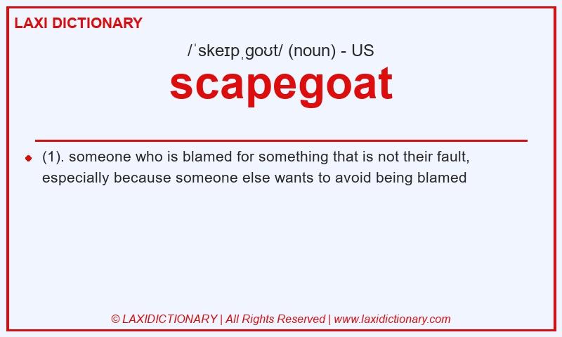 Definition scapegoat in American English