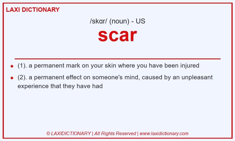 Definition scar in American English