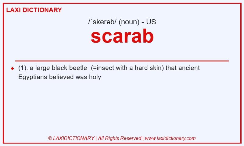 Definition scarab in American English