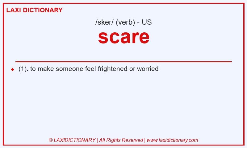 Definition scare in American English
