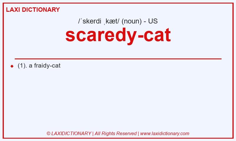 Definition scaredy-cat in American English