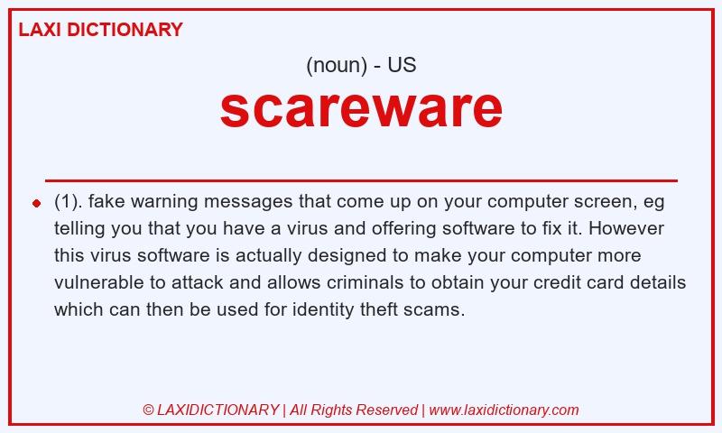 Definition scareware in American English