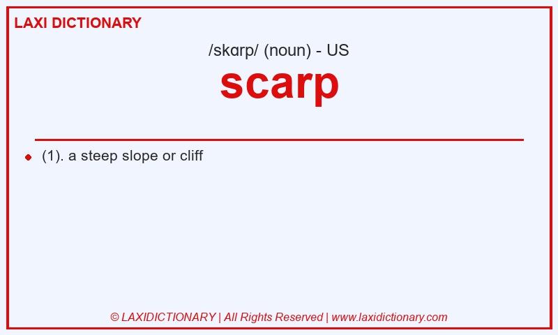 Definition scarp in American English