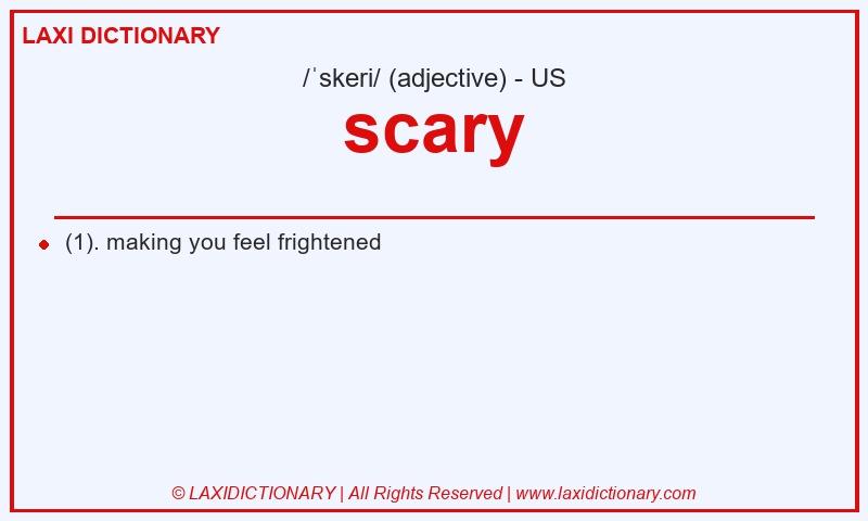 Definition scary in American English