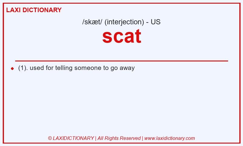 Definition scat in American English