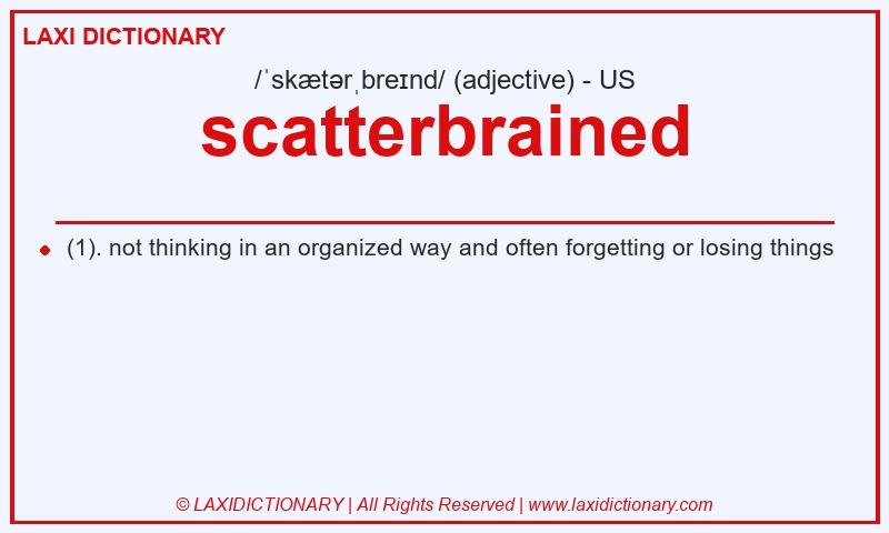 Definition scatterbrained in American English