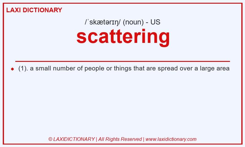 Definition scattering in American English