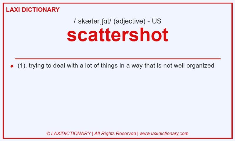 Definition scattershot in American English