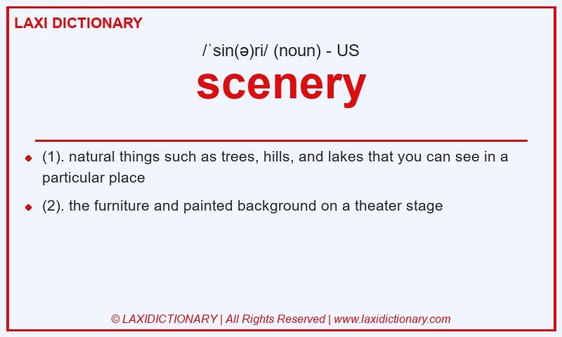 Definition scenery in American English