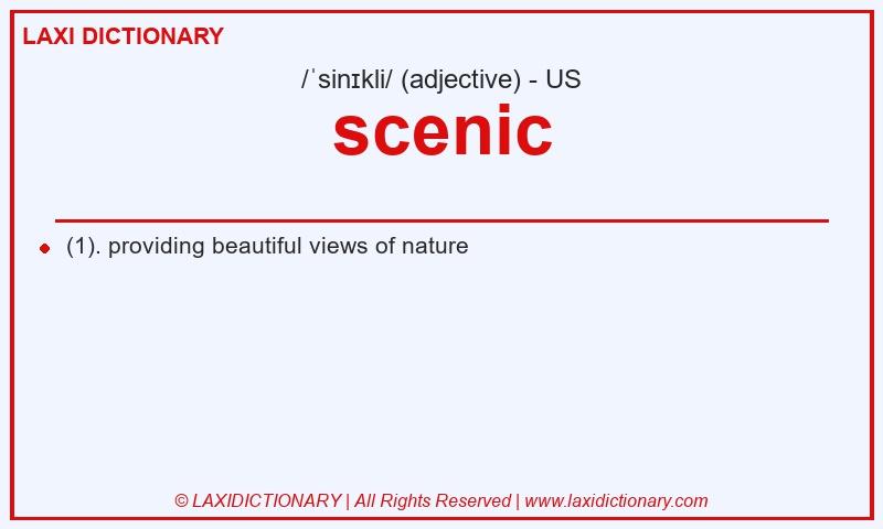 Definition scenic in American English
