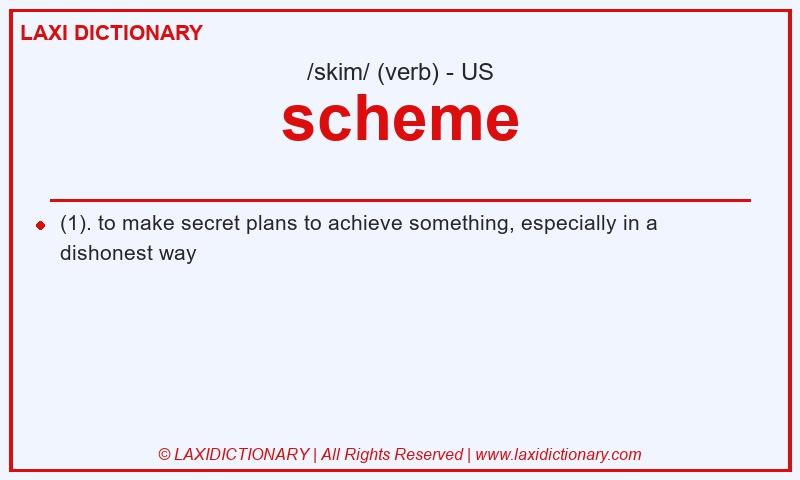 Definition scheme in American English