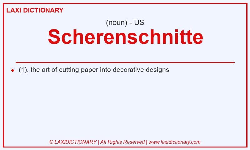 Definition Scherenschnitte in American English