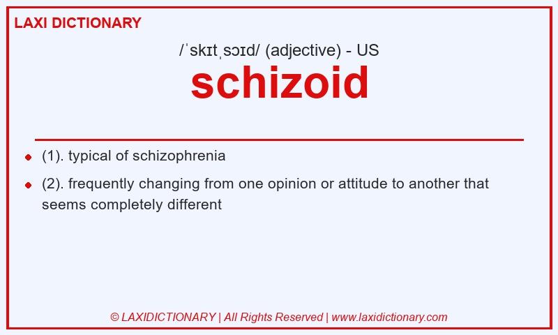 Definition schizoid in American English