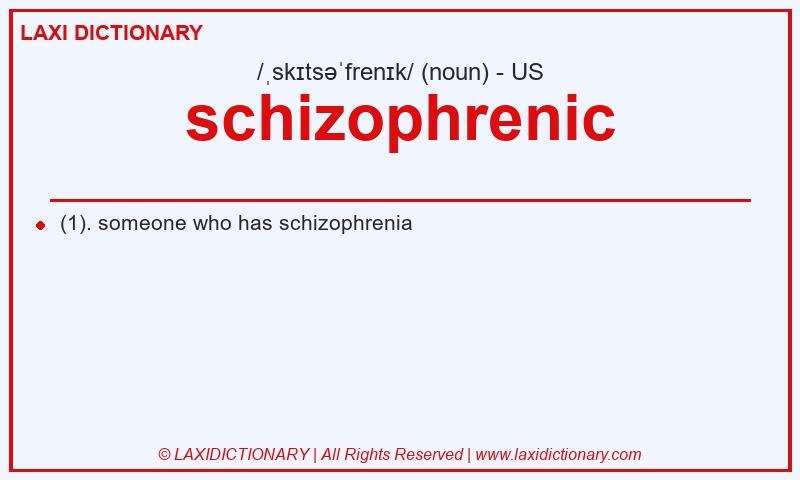 Definition schizophrenic in American English