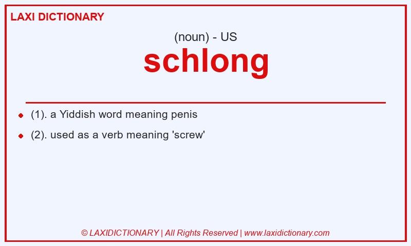 Definition schlong in American English