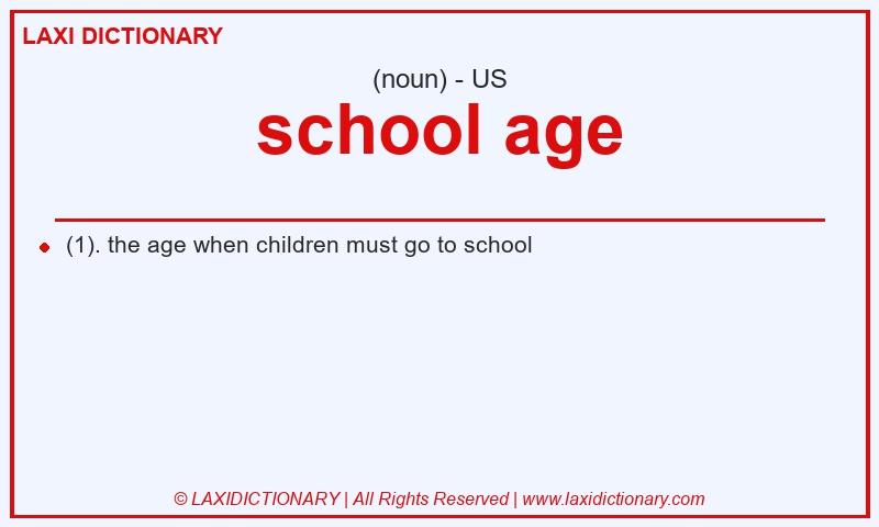 Definition school age in American English