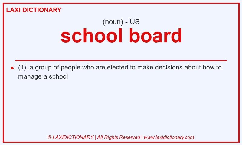 Definition school board in American English