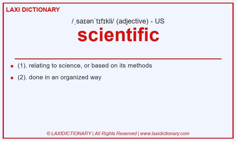Definition scientific in American English
