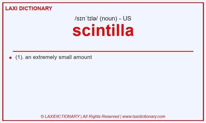 Definition scintilla in American English