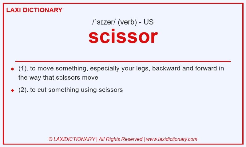 Definition scissor in American English