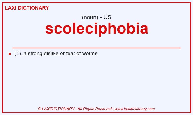 Definition scoleciphobia in American English