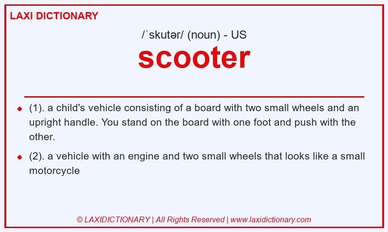 Definition scooter in American English