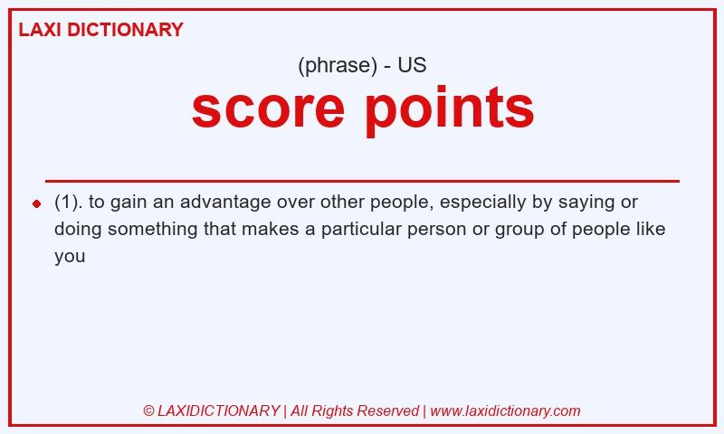 Definition score points in American English