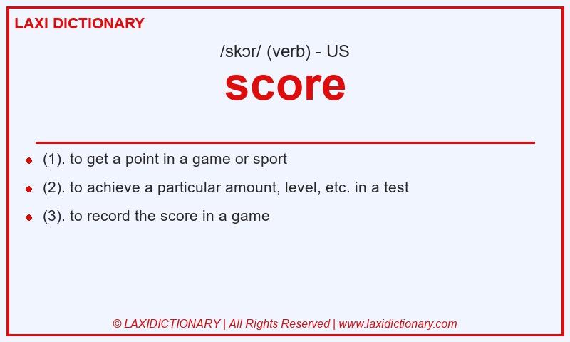 Definition score in American English