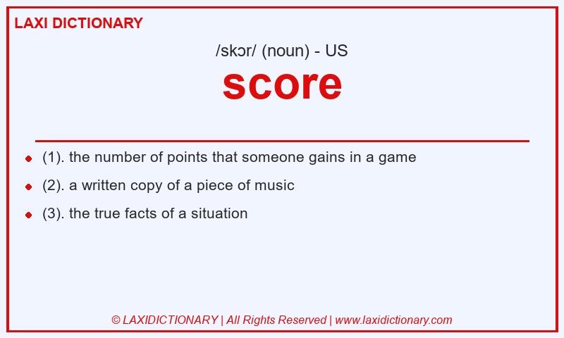 Definition score in American English