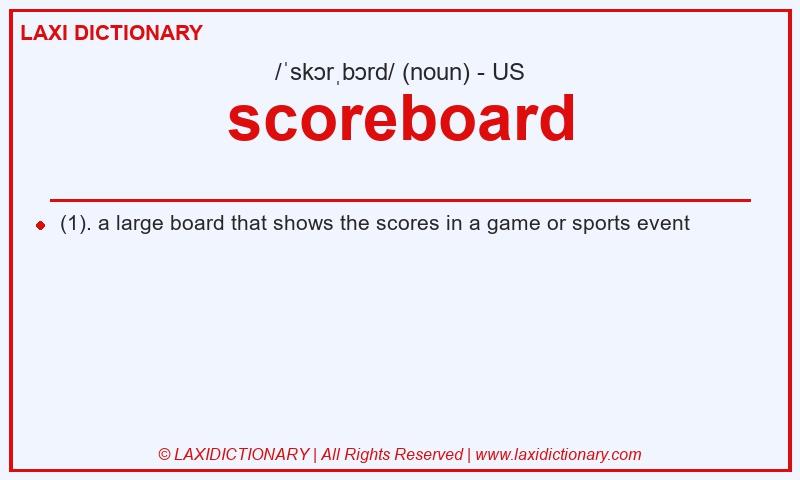 Definition scoreboard in American English