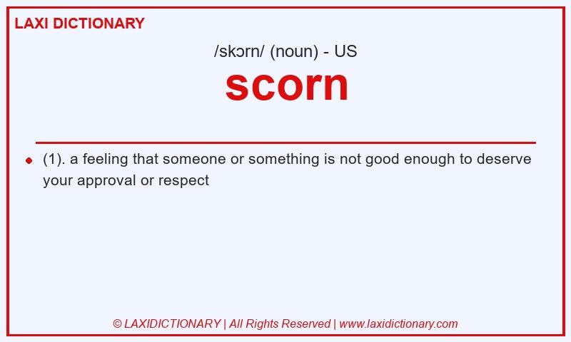 Definition scorn in American English