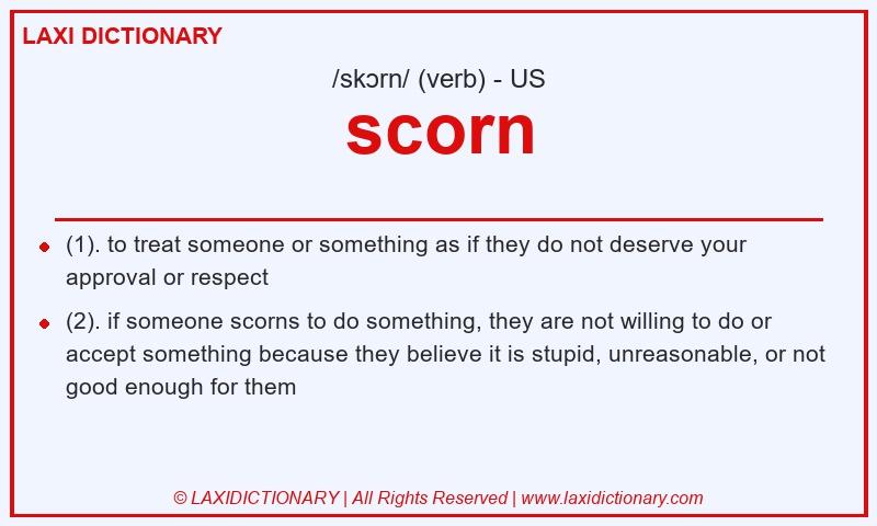 Definition scorn in American English