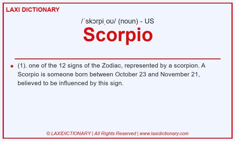 Definition Scorpio in American English