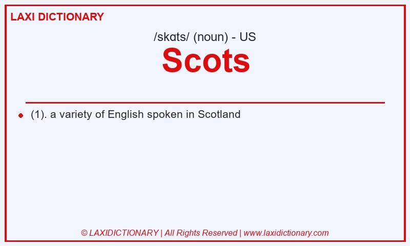 Definition Scots in American English