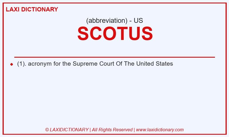 Definition SCOTUS in American English