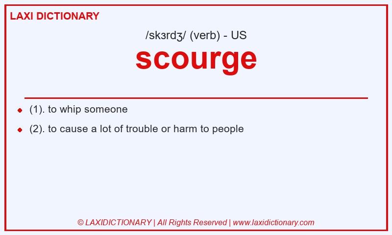 Definition scourge in American English