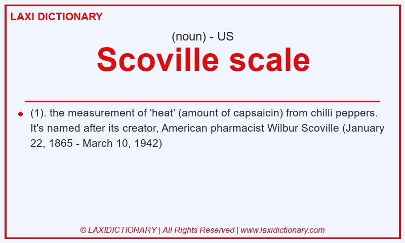 Definition Scoville scale in American English