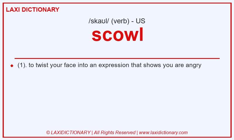 Definition scowl in American English