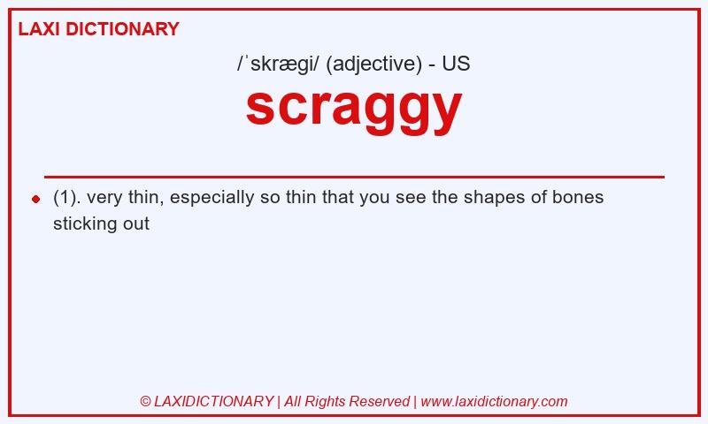 Definition scraggy in American English