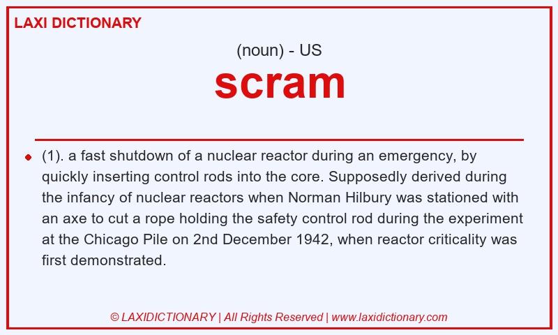 Definition scram in American English